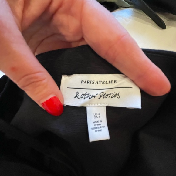 & other stories black summer dress, size 4, never worn - Picture 2 of 2